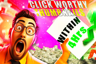 design amazing clickbait youtube thumbnail