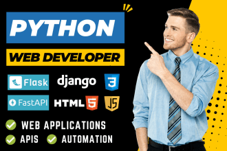 develop your web applications and apis using python django, flask, and fastapi