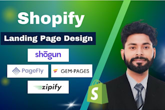 design shopify landing page or figma to shopify with pagelfy or gempages