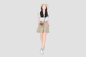 draw faceless digital portrait from your photo