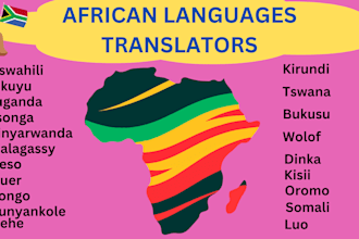 expertly translate english into african languages