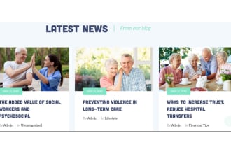 design an exquisite home care website, nurse website, homecare website