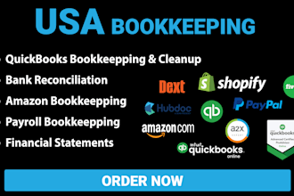 do cleanup, payroll, profit and loss, bookkeeping quickbooks