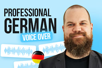 record a high quality german male voice over in a deep voice