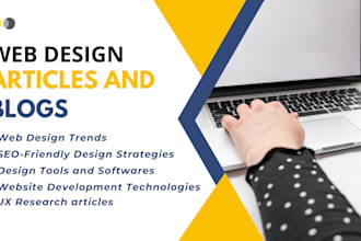 write web or app design articles and blogs, blog posts