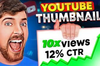 design attractive youtube thumbnail design in 3 hours