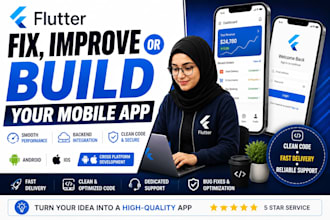 build, fix or improve flutter apps with firebase integration