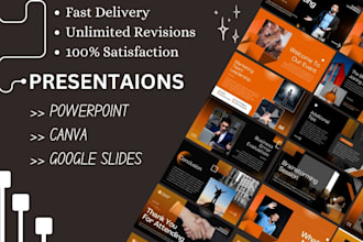 design powerpoint, google slides, and canva presentations