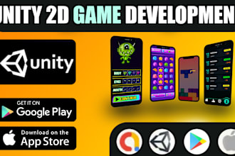 develop 2d full game in unity for android, ios web, PC