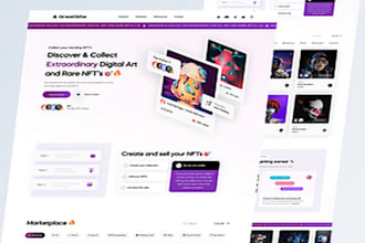 design a crypto, meme token, web3 or bitcoin landing page website