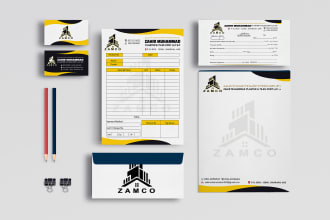 design business cards, cash memos, letterhead, and stationery all items