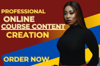 create online course content, course content online course creation on any topic