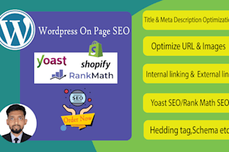 fix optimize onpage SEO for wp wix shopify sq website ranking