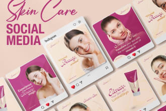 design beauty cosemetics fashion or skin care social media posts