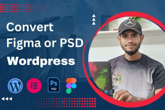 convert figma to wordpress, PSD to wordpress using elementor