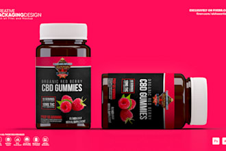 do product label or bottle label and supplement label design