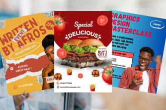 create flyer designs and posters for church, events in 24hrs