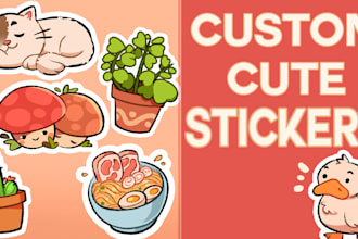 create custom cute stickers