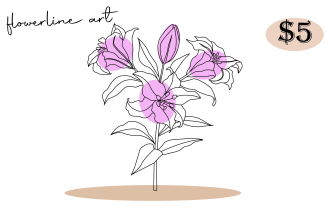 draw line art, logo, botanical, flower, pets, and minimalist