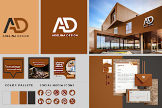 design luxury logo , social media kit and complete branding kit for you
