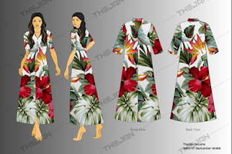 illustrate fashion sketches for you