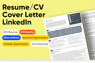 make your resume, CV, cover letter and optimize linkedin