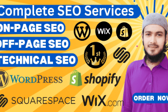 do complete SEO services for wordpress, shopify, wix, and squarespace