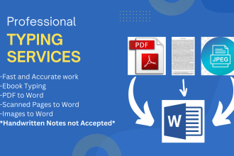 retype PDF, scanned pages, images, ebooks into word