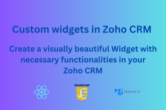 create custom widgets in zoho CRM for you