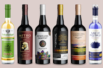 do wine, mead, bottle, vodka, gin, tequila, liquor label
