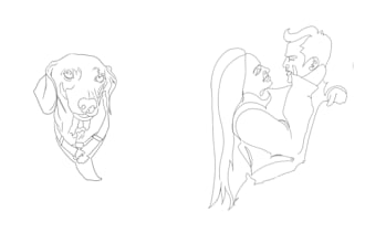 illustration with continuous line art 24 hours