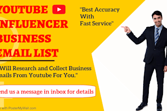 collect youtube, tiktok and instagram influencer business email lists for you