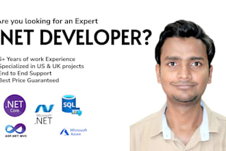develop asp dotnet core mvc web apps, rest apis and do bug fixing
