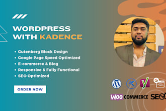 develop responsive wordpress website with kadence