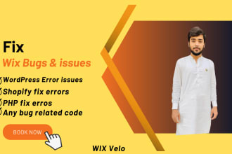 do fix wix, wordpress issues, shopify php error using custom coding
