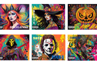 create halloween themed album novel cover
