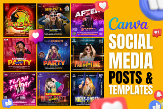 design attractive social media posts and canva templates