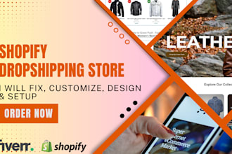 fix, customize, and set up shopify dropshipping store