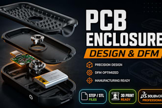 design 3d pcb enclosure and electronic housing for manufacturing