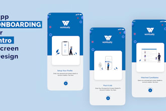 design onboarding and intro screens