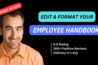 edit and format your employee handbook