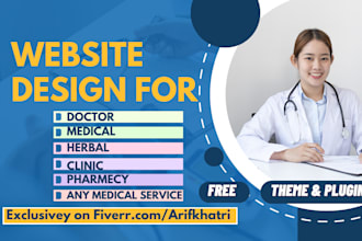 create healthcare, medical, herbal, dentist, doctor wordpress website