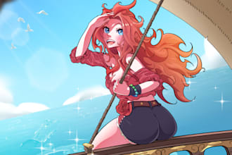 create a customized wallpaper for your oc character or fanart, desktop or mobile