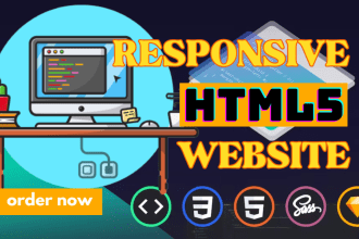 create high quality HTML5 website with responsive design