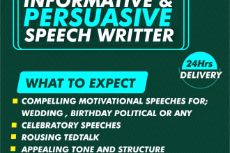 write your speech for weddings, graduations, and any special occasion