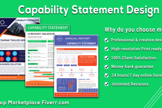 design a creative government capability statement within 10 hours