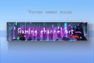 make youtube banner or facebook cover with ai arts