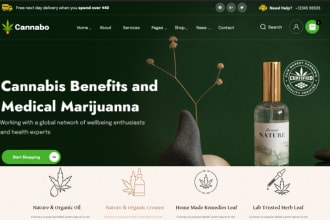 build cbd cannabis hemp marijuana, ecommerce store website