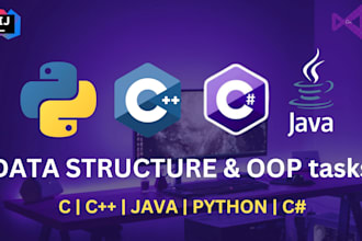 do java programing, data structure in java, oop, cpp, python, javafx swing tasks