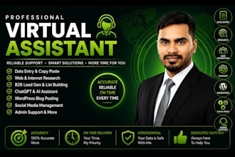 be a virtual assistant for admin support, social media, wordpress, chatgpt, more